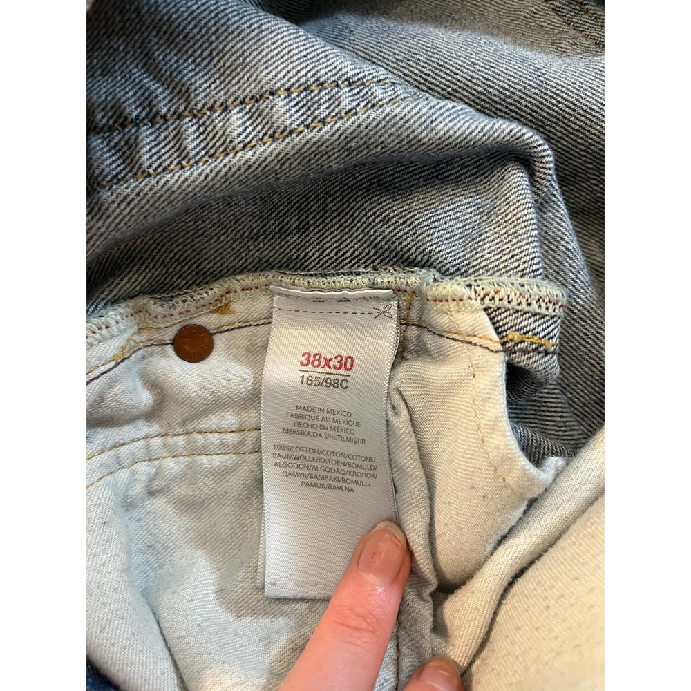 Polo Ralph Lauren Dungaree Jeans Mens 38x30 Blue Straight Leg Americana Heritage - Picture 7 of 8